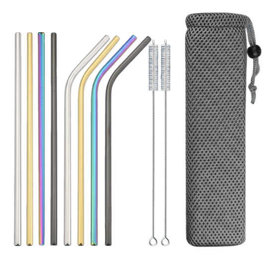 KinderSip™ Metal Straw Set