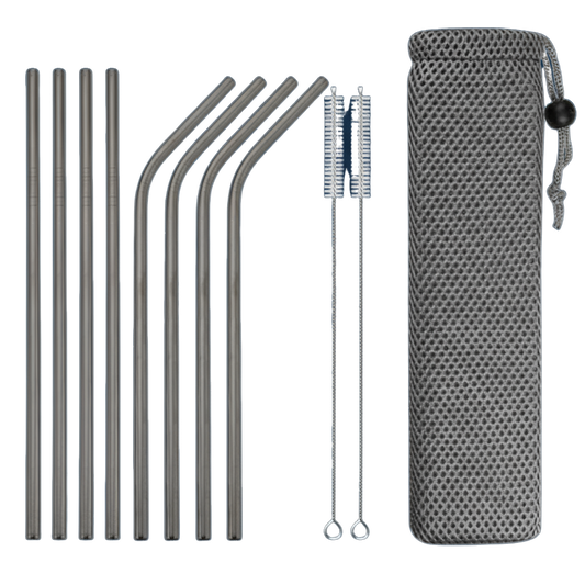 KinderSip™ Metal Straw Set